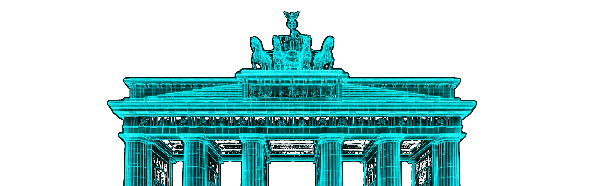 Wireframe-Darstellung von Palmen